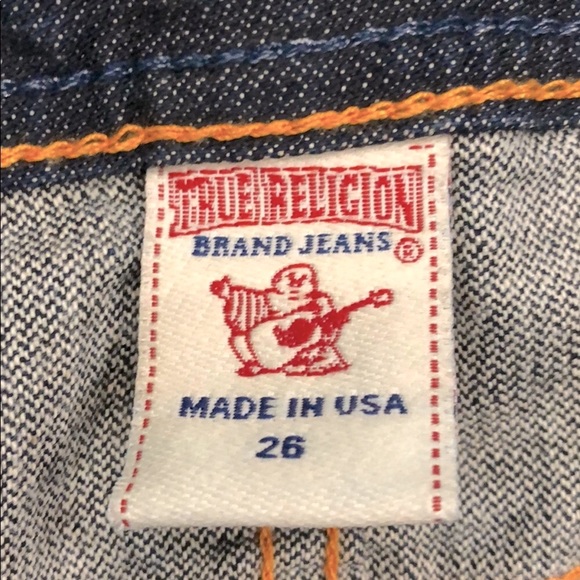 True Religion Vintage Leather Patch Straight Jean - Picture 9 of 10